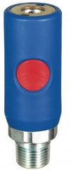 Prevost - 3/8 Male NPT Tru-Flate Automotive Pneumatic Hose Coupler - Composite, 1/4" Body Diam - Apex Tool & Supply