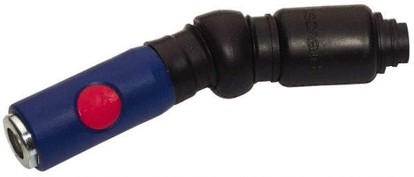 Prevost - 3/8 Female NPT Tru-Flate Automotive Pneumatic Hose Free Angle Ball Swivel Coupling (with Boot) - Composite, 3/8" Body Diam - Apex Tool & Supply