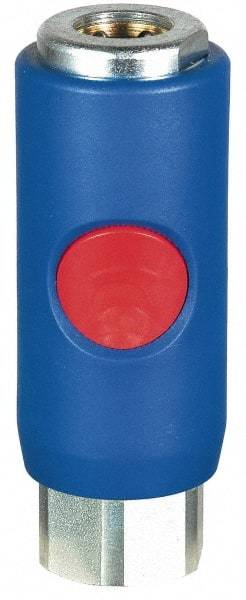 Prevost - 1/2 Female NPT Tru-Flate Automotive Pneumatic Hose Coupler - Composite, 3/8" Body Diam - Apex Tool & Supply