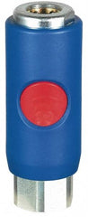 Prevost - 3/8 Female NPT Tru-Flate Automotive Pneumatic Hose Coupler - Composite, 3/8" Body Diam - Apex Tool & Supply