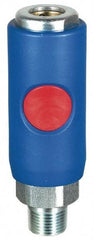 Prevost - 1/2 Male NPT Tru-Flate Automotive Pneumatic Hose Coupler - Composite, 3/8" Body Diam - Apex Tool & Supply
