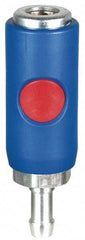 Prevost - Hose Barb Tru-Flate Automotive Pneumatic Hose Coupler - Composite, 3/8" Body Diam, 1/2" Hose ID - Apex Tool & Supply