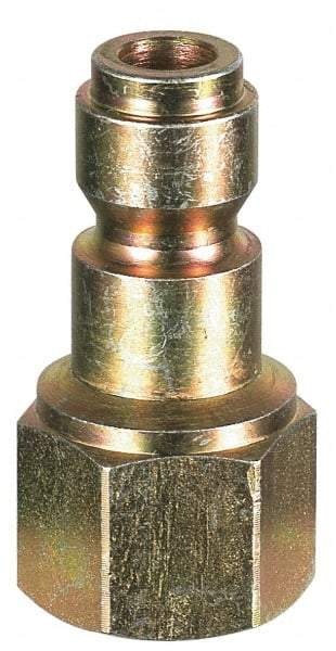 Prevost - 3/8 Female NPT Tru-Flate Automotive Pneumatic Hose Connector - Zinc-Plated Nitrited Steel, 3/8" Body Diam - Apex Tool & Supply