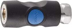 Prevost - 3/8 Female NPT Industrial Pneumatic Hose Safety Coupler - Composite, 1/4" Body Diam - Apex Tool & Supply