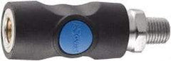 Prevost - 3/8 Male NPT Industrial Pneumatic Hose Safety Coupler - Composite, 3/8" Body Diam - Apex Tool & Supply
