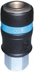 Prevost - 3/4 Female NPT Industrial Pneumatic Hose Safety Coupler - Fiber Glass, 1/2" Body Diam - Apex Tool & Supply