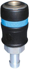 Prevost - Hose Barb Industrial Pneumatic Hose Safety Coupler - Fiber Glass, 1/2" Body Diam, 3/8" Hose ID - Apex Tool & Supply