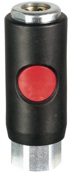 Prevost - 1/2 Female NPT Tru-Flate Automotive Pneumatic Hose Safety Coupler - Composite, 3/8" Body Diam - Apex Tool & Supply