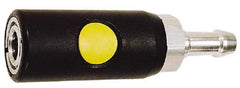 Prevost - Hose Barb ARO Pneumatic Hose Safety Coupler - Composite, 1/4" Body Diam, 1/4" Hose ID - Apex Tool & Supply