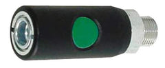 Prevost - 3/8 Female NPT European High Flow Pneumatic Hose Safety Coupler - Composite, 7.2mm Body Diam - Apex Tool & Supply