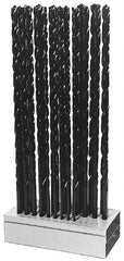 Interstate - 1/8 to 1/2", 118° Point, Oxide Finish, High Speed Steel Aircraft Extension Length Drill Bit Set - Apex Tool & Supply