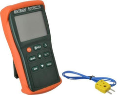 Extech - -58 to 1,999°F EasyView Single Input Thermometer - Dual Digital Display, K Thermocouple Sensor, Battery Power - Apex Tool & Supply