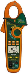 Extech - EX613, CAT III, Digital True RMS Auto Ranging Clamp Meter with 1-1/4" Clamp On Jaws - 600 VAC/VDC, 400 AC/DC Amps, Measures Voltage, Capacitance, Current, Frequency, Resistance - Apex Tool & Supply