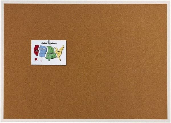Quartet - 96" Wide x 48" High Open Cork Bulletin Board - Natural (Color) - Apex Tool & Supply