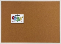 Quartet - 96" Wide x 48" High Open Cork Bulletin Board - Natural (Color) - Apex Tool & Supply