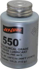 Jet-Lube - 0.25 Lb Can Extreme Pressure Anti-Seize Lubricant - Molybdenum Disulfide, -65 to 2,400°F, Steel Blue, Water Resistant - Apex Tool & Supply