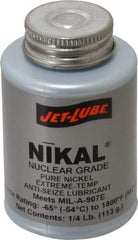 Jet-Lube - 0.25 Lb Can Extreme Temperature Anti-Seize Lubricant - Nickel, -65 to 1,800°F, Gray, Nuclear Grade - Apex Tool & Supply