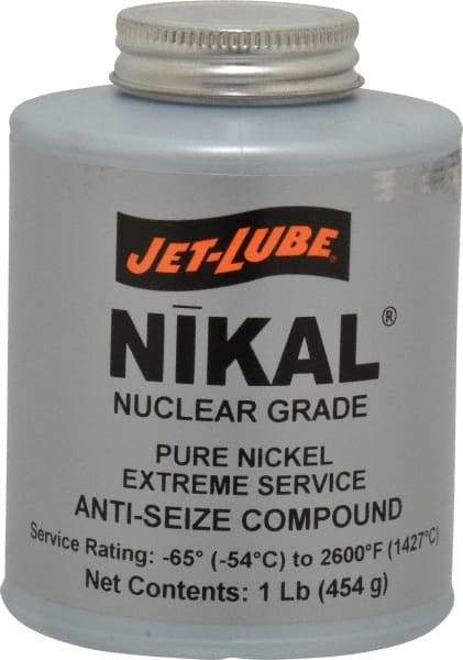 Jet-Lube - 1 Lb Can Extreme Temperature Anti-Seize Lubricant - Nickel, -65 to 2,600°F, Gray, Nuclear Grade - Apex Tool & Supply