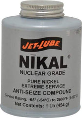 Jet-Lube - 1 Lb Can Extreme Temperature Anti-Seize Lubricant - Nickel, -65 to 2,600°F, Gray, Nuclear Grade - Apex Tool & Supply