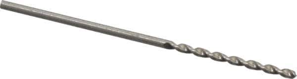 Walter-Titex - #56 130° High Speed Steel Jobber Drill - Bright Finish, Right Hand Cut, Parabolic Flute, Straight Shank, 38mm OAL, Standard Point - Apex Tool & Supply