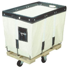 Royal Basket Trucks - 40" Long x 28" Wide x 33-1/2" High, White Canvas Replacement Liner - Use with Royal - 14 Bushel Capacity Basket Trucks - Apex Tool & Supply