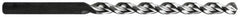 Interstate - 5/8", 135° Point, Parabolic Flute, High Speed Steel Taper Length Drill Bit - Bright Finish, 4-7/8" Flute Length, 8-3/4" OAL - Apex Tool & Supply