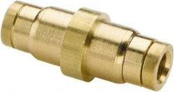 Parker - 5/8" Outside Diam, Brass Push-to-Connect Tube Retaining Ring Bulkhead Union - 250 Max psi, Buna-N O-Ring, Tube to Tube Connection - Apex Tool & Supply