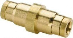 Parker - 5/8" Outside Diam, Brass Push-to-Connect Tube Retaining Ring Bulkhead Union - 250 Max psi, Buna-N O-Ring, Tube to Tube Connection - Apex Tool & Supply