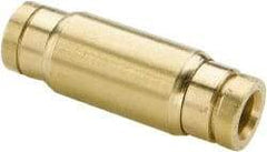 Parker - 3/8 x 1/4" Outside Diam, Brass Push-to-Connect Tube Union - 250 Max psi, Buna-N O-Ring, Tube to Tube Connection - Apex Tool & Supply