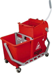 Unger - 16 Qt Plastic Double Pail - Red, Plastic Handle - Apex Tool & Supply