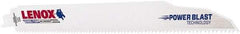 Lenox - 12" Long x 7/8" Thick, Bi-Metal Reciprocating Saw Blade - Straight Profile, 6 TPI, Toothed Edge, Universal Shank - Apex Tool & Supply
