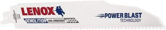 Lenox - 9" Long x 7/8" Thick, Bi-Metal Reciprocating Saw Blade - Straight Profile, 6 TPI, Toothed Edge, Universal Shank - Apex Tool & Supply