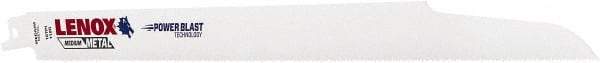 Lenox - 12" Long x 3/4" Thick, Bi-Metal Reciprocating Saw Blade - Straight Profile, 18 TPI, Toothed Edge - Apex Tool & Supply
