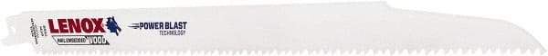 Lenox - 12" Long x 3/4" Thick, Bi-Metal Reciprocating Saw Blade - Tapered Profile, 6 TPI, Toothed Edge, Universal Shank - Apex Tool & Supply
