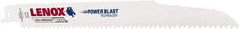 Lenox - 9" Long x 3/4" Thick, Bi-Metal Reciprocating Saw Blade - Tapered Profile, 6 TPI, Toothed Edge, Universal Shank - Apex Tool & Supply