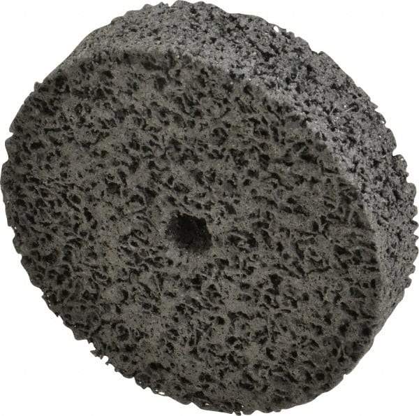 3M - 4" Diam, 1" Face Width, 1/2" Center Hole, Very Coarse Grade, Silicon Carbide Deburring Wheel - Unitized, Hard Density 7 Grade, 10,000 RPM - Apex Tool & Supply