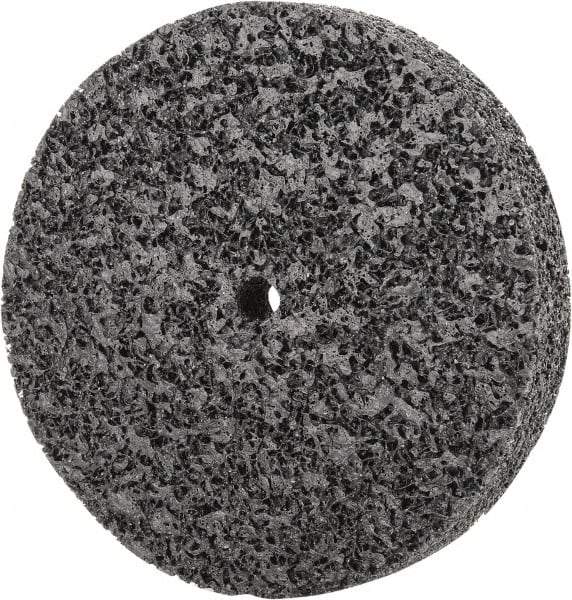 3M - 6" Diam, 1" Face Width, 1/2" Center Hole, Very Coarse Grade, Silicon Carbide Deburring Wheel - Unitized, Hard Density 7 Grade, 7,000 RPM - Apex Tool & Supply