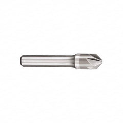 SGS - 1" Head Diam, 1/2" Shank Diam, 6 Flute 60° Solid Carbide Countersink - Apex Tool & Supply