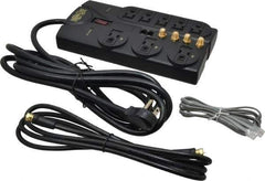 Tripp-Lite - 8 Outlets, 120 Volts, 15 Amps, 10' Cord, Power Outlet Strip - Free Hanging, Keyhole Mount, 5-15P NEMA Configuration, 9.55" Strip, UL1449 3rd Edition - Apex Tool & Supply