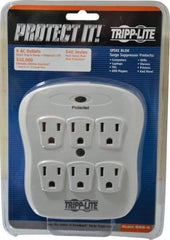 Tripp-Lite - 6 Outlets, 120 Volts, 15 Amps, Power Outlet Strip - Direct Plug-in Mount, 5-15P NEMA Configuration, 4.8" Strip, UL1449 3rd Edition - Apex Tool & Supply