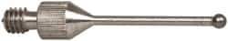 SPI - #4-48, 0.2810" Ball Diam, Chrome Alloy Steel Ball Contact Point - 0.281" Contact Point Length, Use with Dial Indicators - Apex Tool & Supply