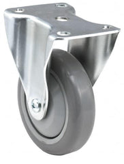 E.R. Wagner - 5" Diam x 1-1/4" Wide x 6-5/16" OAH Top Plate Mount Rigid Caster - Apex Tool & Supply