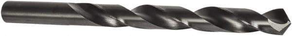 Precision Twist Drill - 15/64" 135° High Speed Steel Jobber Drill - Oxide Finish, Right Hand Cut, Spiral Flute, Straight Shank, 3-7/8" OAL, Split Point - Apex Tool & Supply