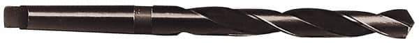 Interstate - 29mm, 3MT 118° Point High Speed Steel Taper Shank Drill Bit - Oxide Finish, 175mm Flute Length, 296mm OAL, Spiral Flute - Apex Tool & Supply