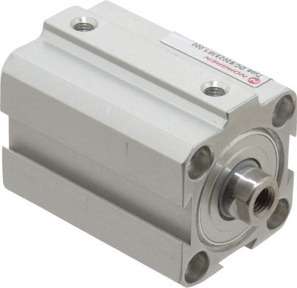 Norgren - 1" Stroke x 1" Bore Double Acting Air Cylinder - 10-32 Port, 1/4-28 Rod Thread, 145 Max psi, 23 to 176°F - Apex Tool & Supply
