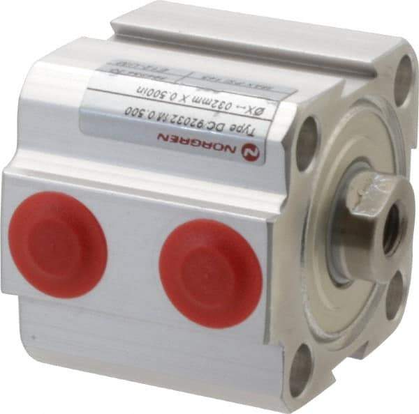 Norgren - 1/2" Stroke x 1-1/4" Bore Double Acting Air Cylinder - 1/8 Port, 5/16-24 Rod Thread, 145 Max psi, 23 to 176°F - Apex Tool & Supply