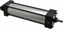 Norgren - 8" Stroke x 2-1/2" Bore Single Acting Air Cylinder - 3/8 Port, 7/16-20 Rod Thread, 250 Max psi, -20 to 200°F - Apex Tool & Supply
