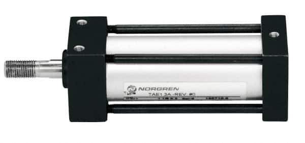 Norgren - 4" Stroke x 1-1/8" Bore Single Acting Air Cylinder - 1/8 Port, 5/16-18 Rod Thread, 150 Max psi, -20 to 200°F - Apex Tool & Supply