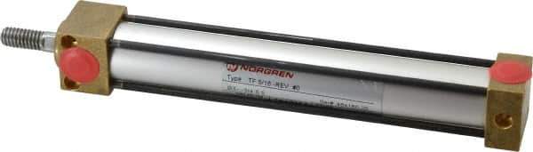 Norgren - 5" Stroke x 3/4" Bore Single Acting Air Cylinder - 1/8 Port, 5/16-18 Rod Thread, 150 Max psi, -20 to 200°F - Apex Tool & Supply