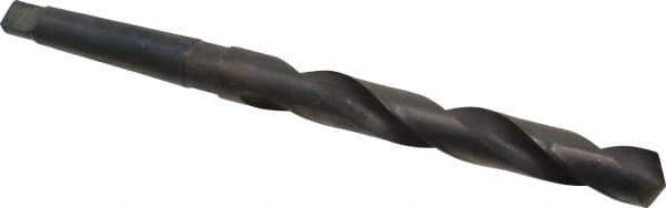 Interstate - 49/64", 2MT 118° Point High Speed Steel Taper Shank Drill Bit - Oxide Finish, 5-1/2" Flute Length, 9-3/8" OAL, Spiral Flute - Apex Tool & Supply